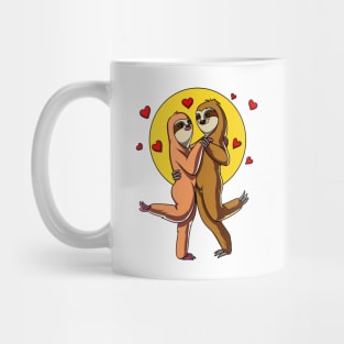 Cute Sloth Couple Mug